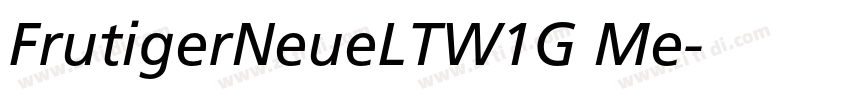 FrutigerNeueLTW1G Me字体转换